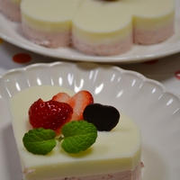 春色♡いちごフルブラでババロア風プリン