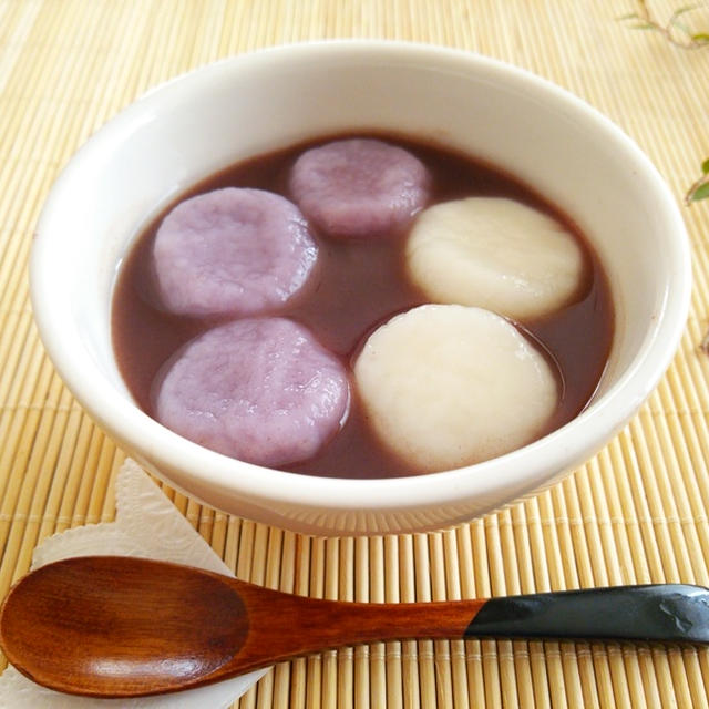 冷やししるこ・紫芋の白玉団子
