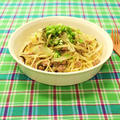 塩麹 de 肉そぼろパスタ☆　とろろ昆布を乗せて♪　　　　Siokouji　and ground meet spaghetti with Tororo kobu by tyorotanさん