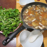 創味シャンタン鍋!!「クレソンしゃぶしゃぶ」〆は素麺!!