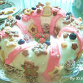 ☆天使のクリスマスのリースのスフレチーズケーキ☆