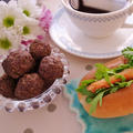 蟹缶と香草のサンドイッチ＆ポリ袋で混ぜるコーヒー・スパイスの米粉クッキー