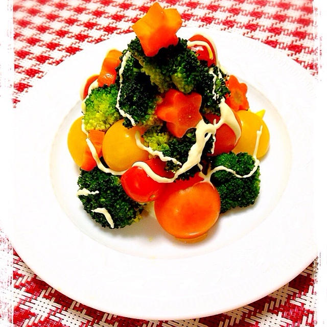 クリスマスツリーサラダ By ぷっちょさん レシピブログ 料理ブログのレシピ満載