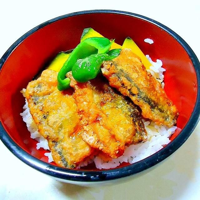 " さんまの竜田揚げ丼 " 