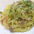 抹茶クリームパスタ　ベーコンしめじ