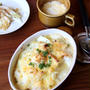 白菜とエビのマカロニグラタン。今日の準備を少し。