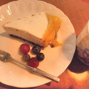 黄桃のレアチーズケーキ