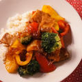 豚と彩り野菜の中華丼