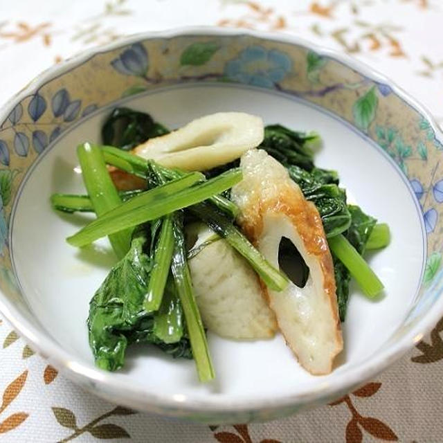 小松菜とちくわの炒めもの　調理時間5～15分