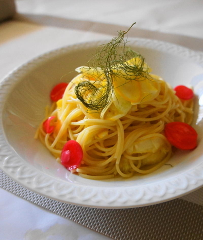 簡単こくうま！ズッキーニのチーズパスタ