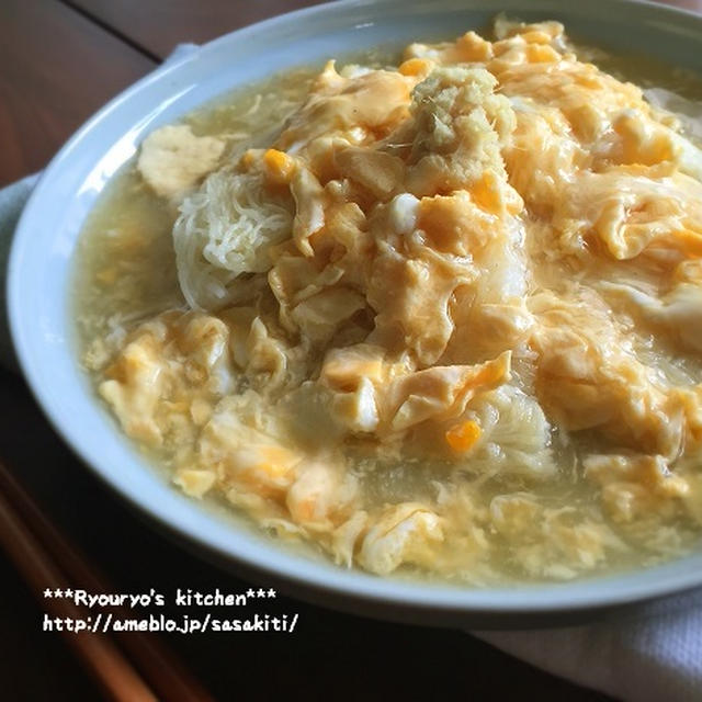 *【レシピ】シンプル卵あんかけ焼き素麺*