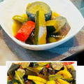 作り置き副菜はひんやり夏野菜の煮物～一人ランチはミートソース