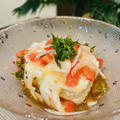 レッスン料理のお裾分をいただきました、さっぱり変わり冷奴を＋して一人夕食です!!
