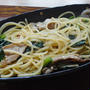 小松菜と豚肉のパスタ