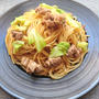 豚こまとキャベツの甘辛パスタ（作り置き）