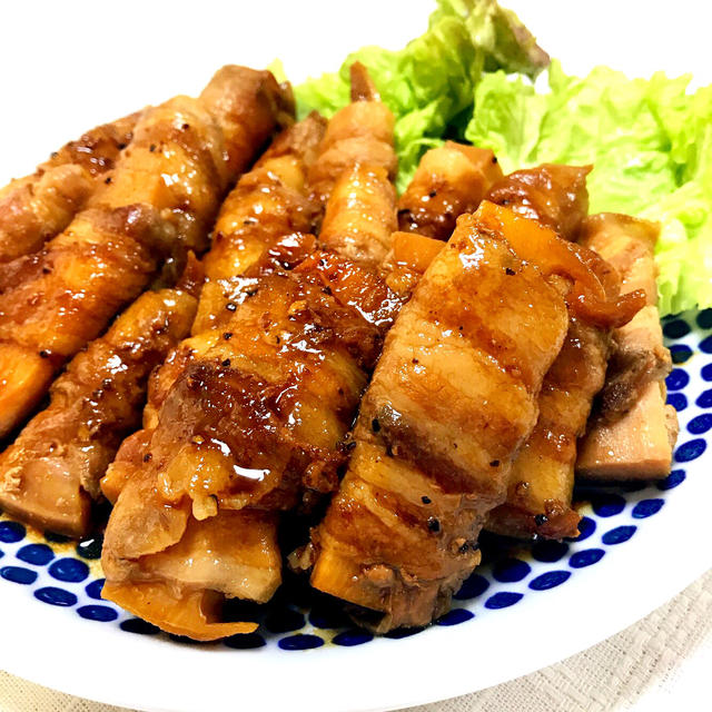 タケノコの豚バラ巻き By Yukkiさん レシピブログ 料理ブログのレシピ満載