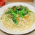 菜の花とちりめんじゃこと高菜漬けのパスタ
