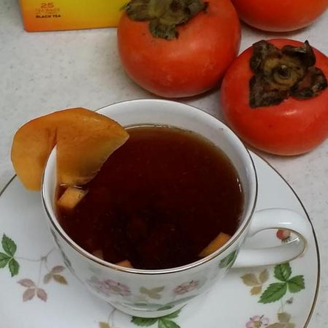 リプトン紅茶で柿のフレーバーティー