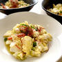 白菜漬けで玉子と豆腐のスクランブル