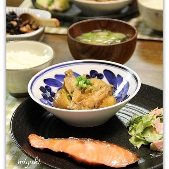 手羽中と新じゃがのこってり煮*和食ごはん　スパイス大使就任♪