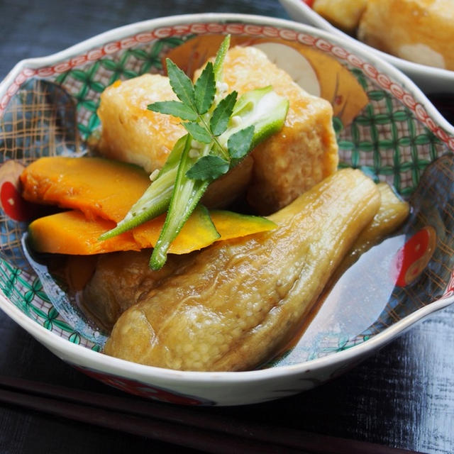 夏野菜とお豆腐の煮びたし