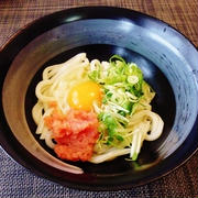 釜玉明太うどん♪～♪