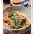 鯖と根菜の 塩麹味噌煮