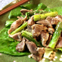 3キロ食べたい。常備推奨アスパラ砂肝の黒酢塩麹ナムル。（糖質3.7g）