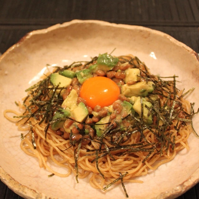 アボカド＆納豆焼きそば