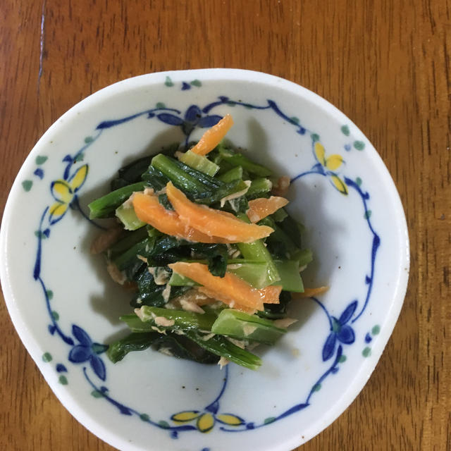 小松菜と人参のツナマヨ炒め