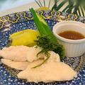 「ヘルシーレシピ」さっぱりのど越しツルッと、夏野菜を添えてササミの翡翠鶏「梅ソース」・・ by pentaさん