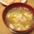 食感が楽しい中華風卵スープ