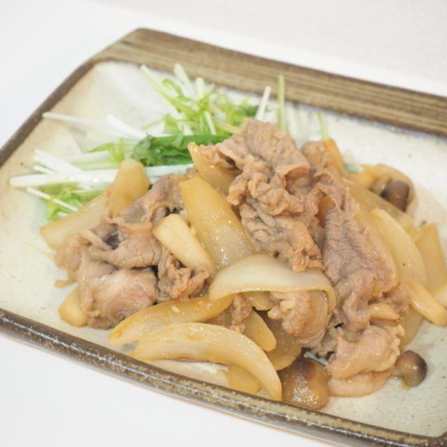 【レシピ】ノンオイルで☆豚肉のしょうが焼き