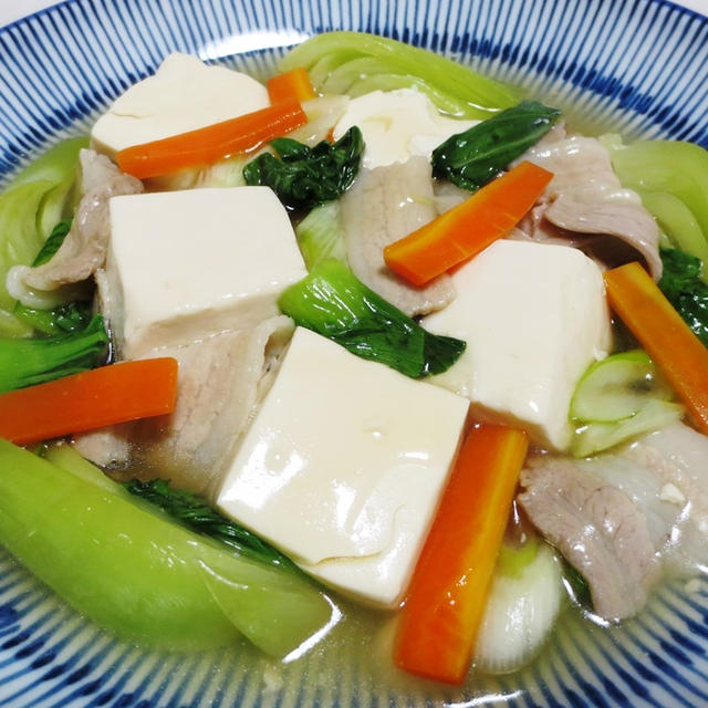 豆腐と青梗菜の和風うま煮