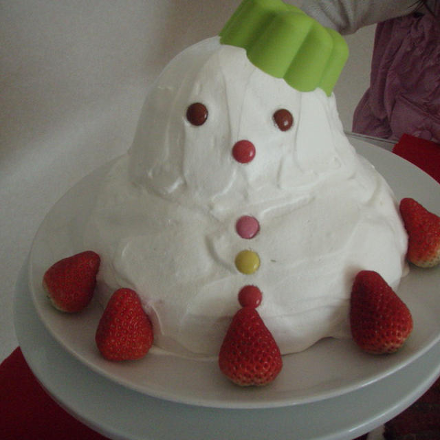 雪だるまケーキ By りお りくママさん レシピブログ 料理ブログのレシピ満載