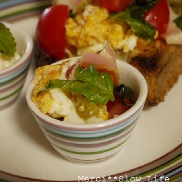 シリコンスチーマーで簡単卵とベーコン By Mesonさん レシピブログ 料理ブログのレシピ満載