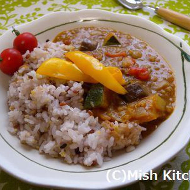 夏野菜の雑穀カレー