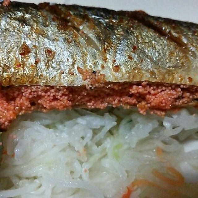 焼きいわしめんたいとＵｎｌｏｃｋで元気補給