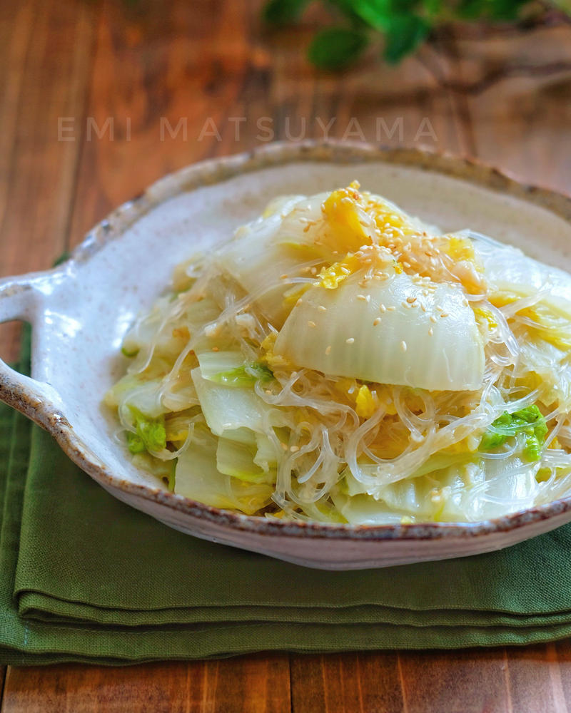 ＊白菜とホタテ缶の春雨炒め＊白菜の旨味とホタテの旨味を吸った春雨が...