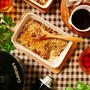 Cuisinart(クイジナート)のチョッパーで時短調理☆さらに！！！じゃがいもを茹でる鍋や玉ねぎやひき肉を炒める大きなフライパン不要！！！包丁、まな板なども使わないで作ろうと思えば作れちゃう！！！丸めるのも不要！！！！小麦粉、卵、つける時のバットなどまでも不要！！！！！焼き時間は長めで少々時間がかかるけれど焼き中はほとんど放置できちゃう♪お手軽簡単！！！！！！キッチンバサミと耐熱容器とチョッパーと電子レンジでタネが完成！箸やスプーンですくって食べれちゃう★お肉がたっぷりだけれども揚げずにヘルシー「サックサク★ジューシー♪お肉たっぷり！グラタン皿deオーブン焼きスコップコロッケ」【レシピ 1782】