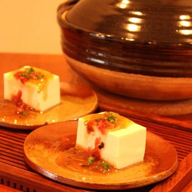 湯豆腐のカリカリ梅餡
