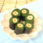 お弁当にもオススメ♪ほうれん草と竹輪ののり巻き