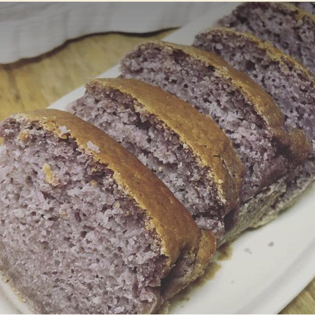 紫色の野菜ジュースでパウンドケーキ By うちなちさん レシピブログ 料理ブログのレシピ満載