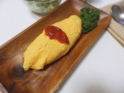 ポロポロ豆腐のオムライス