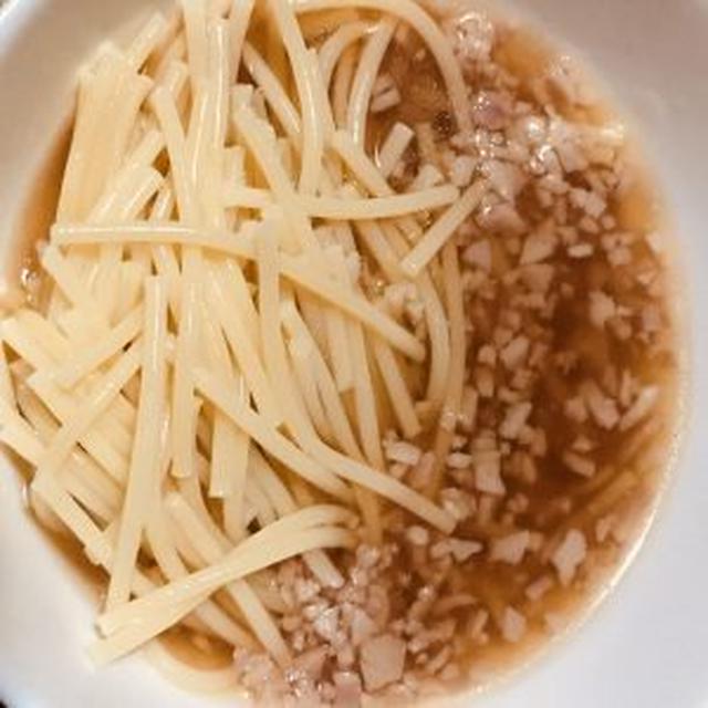 母親の介護食・嚥下食にベーコンのあんかけパスタを作り一緒に食べました