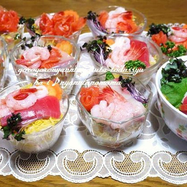 プチカップちらし寿司 O 丿 ひなまつりやお祝い事にも By はらぺこ準junさん レシピブログ 料理ブログのレシピ満載