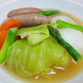 春野菜とソーセージのスープ煮