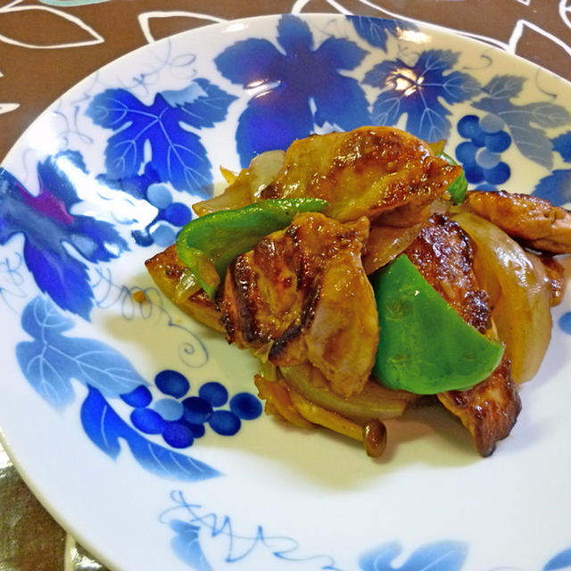 鶏肉の甘味噌炒め