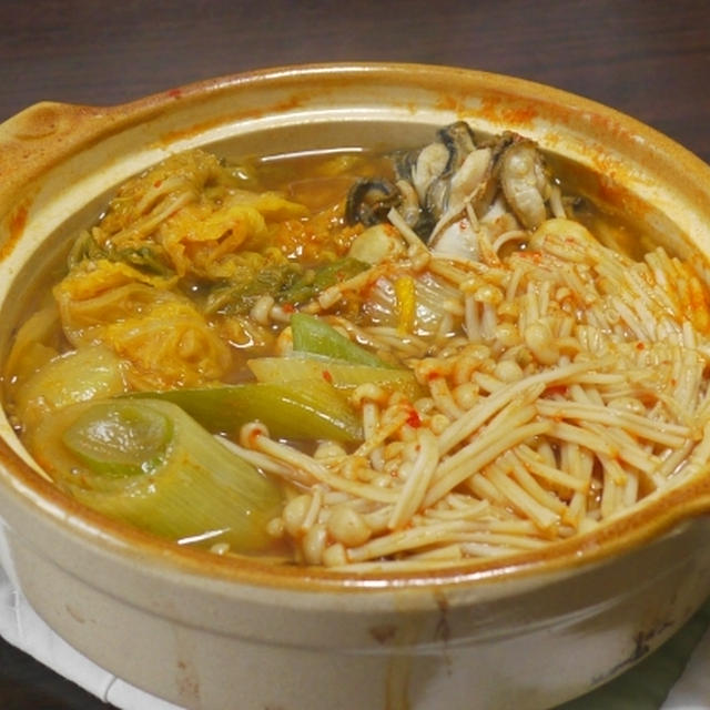 牡蠣の辛味噌鍋