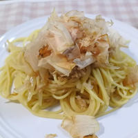 まぐろ節で玉ねぎツナパスタ